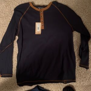 Legendary WhiteTails Large Long Sleeve; Navy Blue